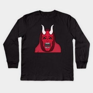 Demon with horns Kids Long Sleeve T-Shirt